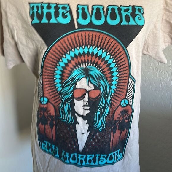 The Doors Jim Morrison Tan Colored Graphic Shirt - Picture 4 of 8